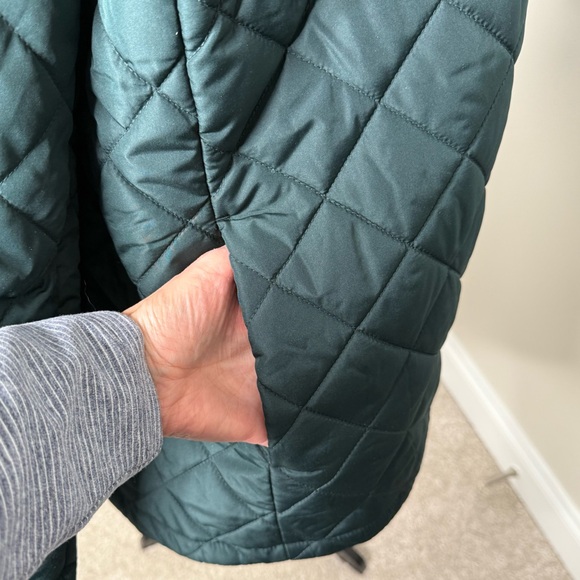 Lands’ End Women’s Forest Green Quilted Hooded Jacket 3X - Picture 5 of 13